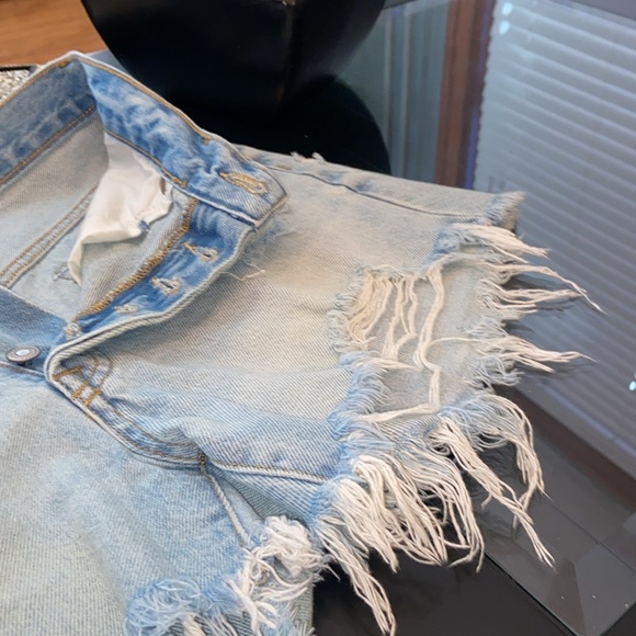 Aéropostale Distressed Shorts Button Fly 0 - Picture 5 of 8